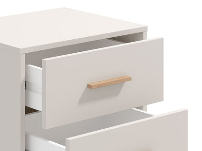 Night Stand Belfort 2 Drawers  48*40*52Cm Off White  (Limited 3 Months Warranty)