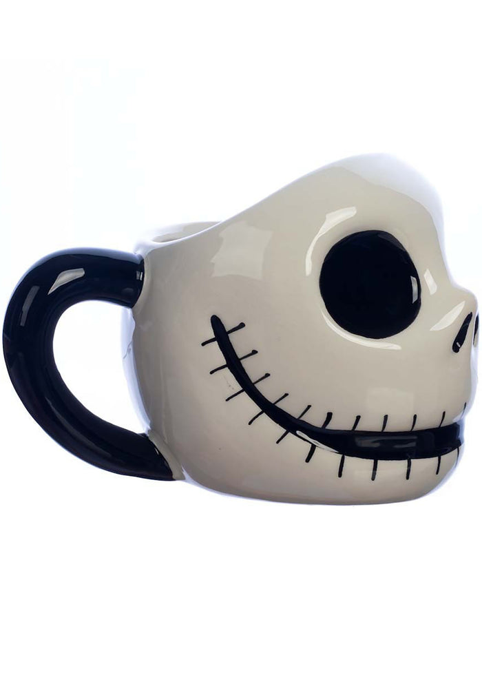 Bioworld Nightmare Before Christmas Jack Skellington Mug in black white — side view 2