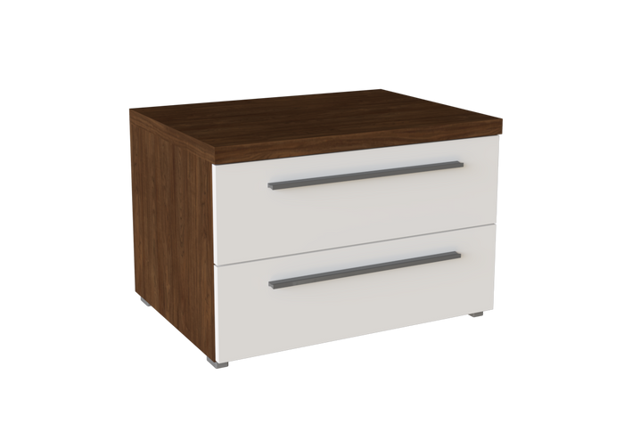 Nightstand Belfast 2 Drawers Walnut (Limited 3 Months Warranty)