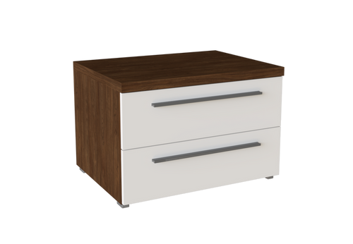 Nightstand Belfast 2 Drawers Walnut (Limited 3 Months Warranty)