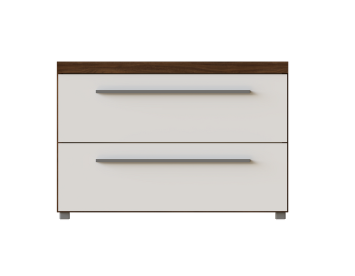 Nightstand Belfast 2 Drawers Walnut (Limited 3 Months Warranty)