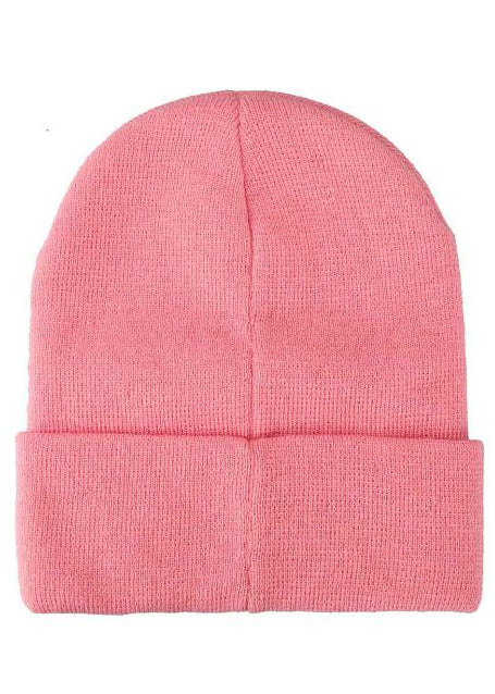 Bioworld Nintendo Kirby Big Face Embroidered Beanie in pink — back view