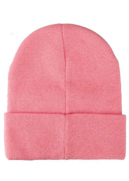 Bioworld Nintendo Kirby Big Face Embroidered Beanie in pink — back view