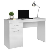 Office Table Vitoria 29100/03 1 Drawer With 1 Door  120*76*45Cm White ( Limited 3 Months Warranty )