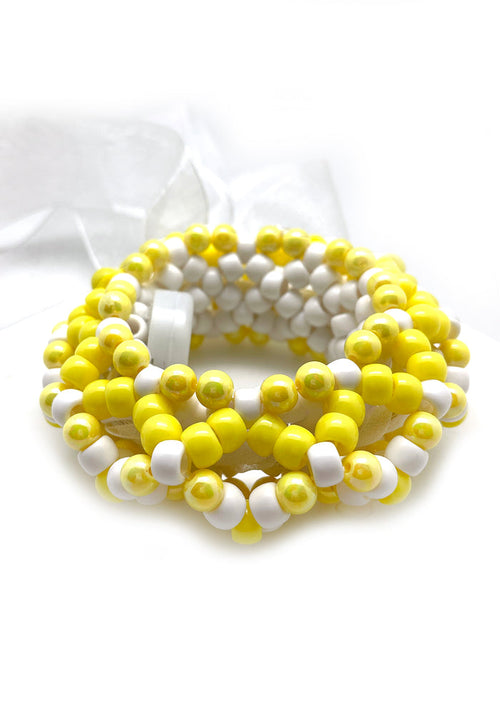 LASR Pearlescent Sunbeam Light Up Ribbon Rave Kandi Bracelet — product view