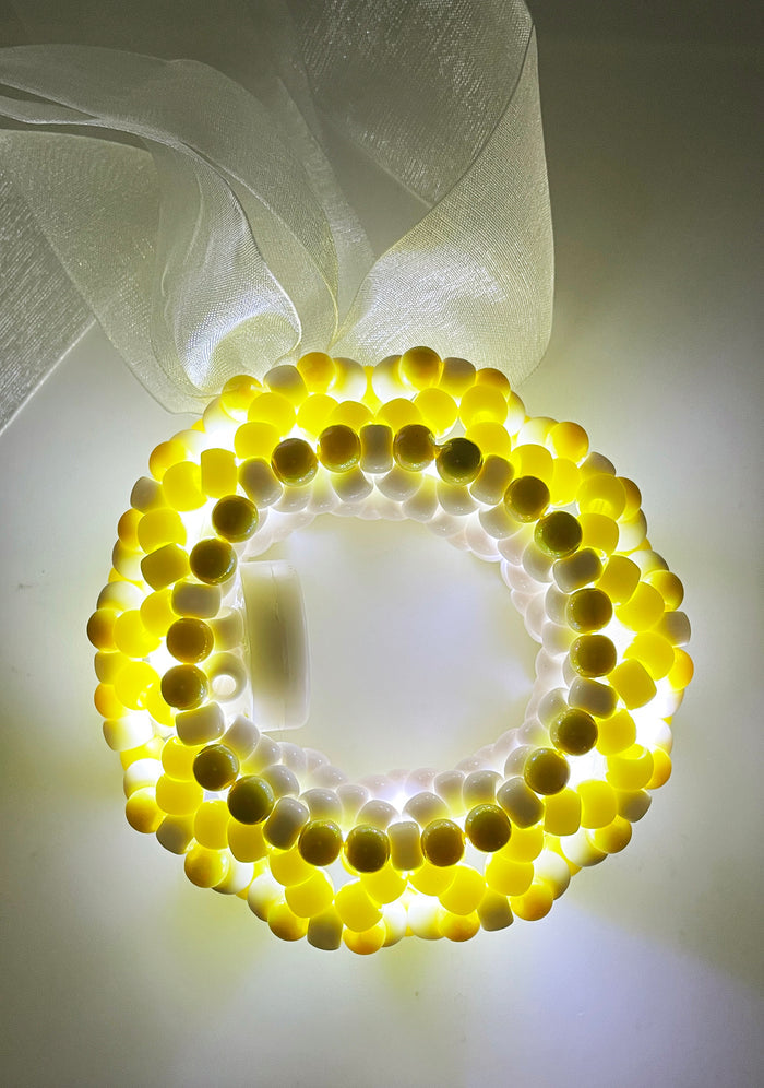 LASR Pearlescent Sunbeam Light Up Ribbon Rave Kandi Bracelet — product view