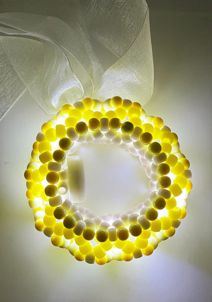 LASR Pearlescent Sunbeam Light Up Ribbon Rave Kandi Bracelet — product view