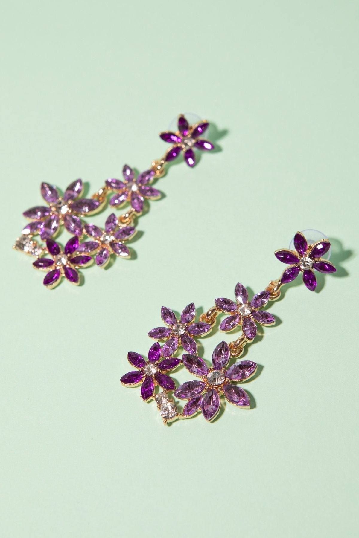 Pendientes Begonia Lila
