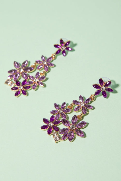 Pendientes Begonia Lila