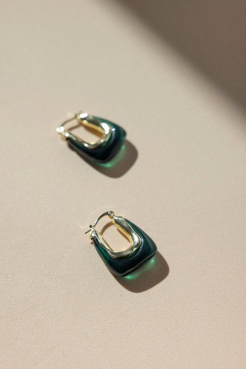 Pendientes Glossy Diana Emerald · Wisteria ·