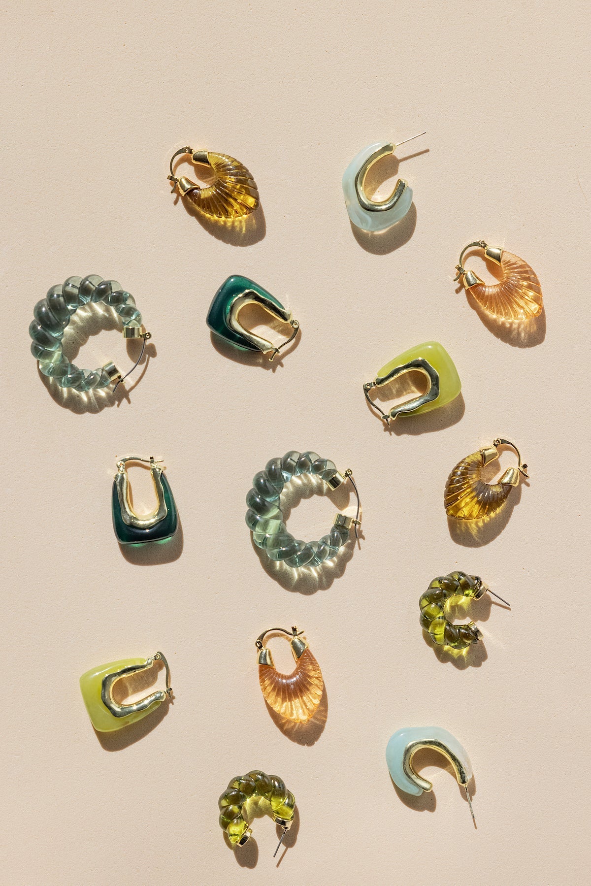 Pendientes Glossy Diana Emerald · Wisteria ·