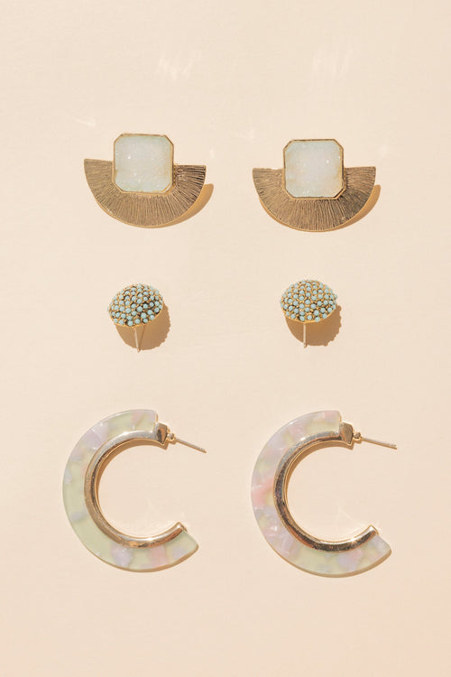 Pendientes Pipa Mint · Hamptons ·