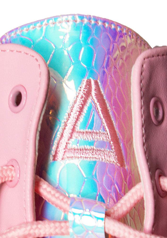 LASR Pink Poison Hi Pink Platform Boots — product view