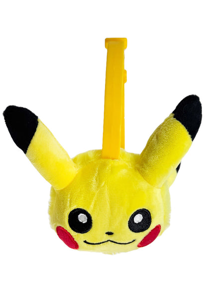 Pokemon Pikachu 3D Plush Earmuff in yellow with 3D Pikachu ear cups and soft fleece lining — detail view