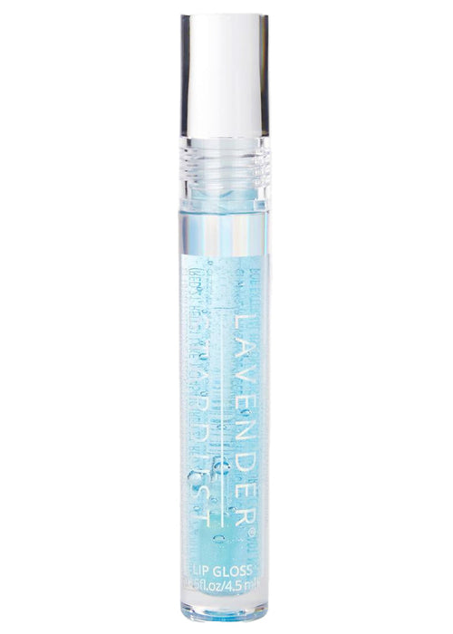 Lavender Stardust Pool Sparkle Cosmic Lip Gloss in light blue with shimmer on rave makeup lip gloss — front view