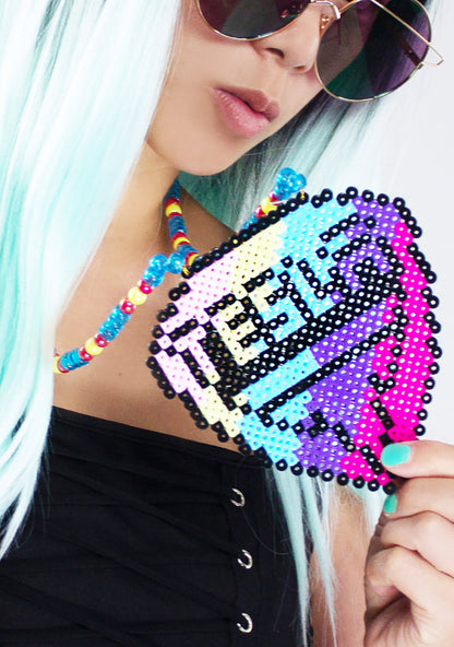 LASR Power Drive Rave Kandi Necklace — product view