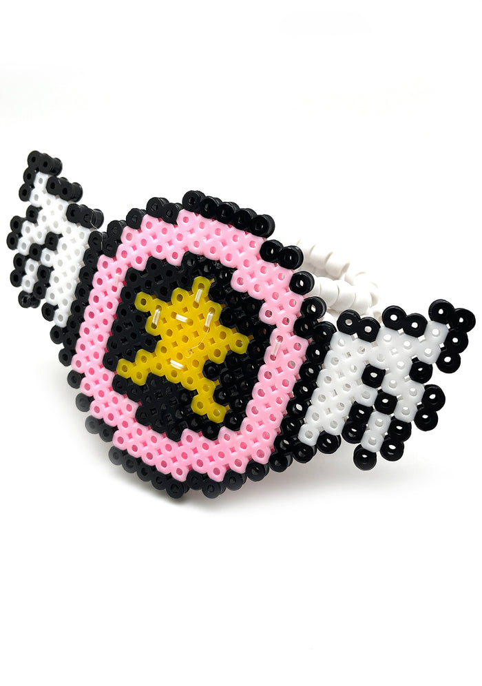 LASR Press Start Light Up Pendant Rave Kandi Bracelet — product view