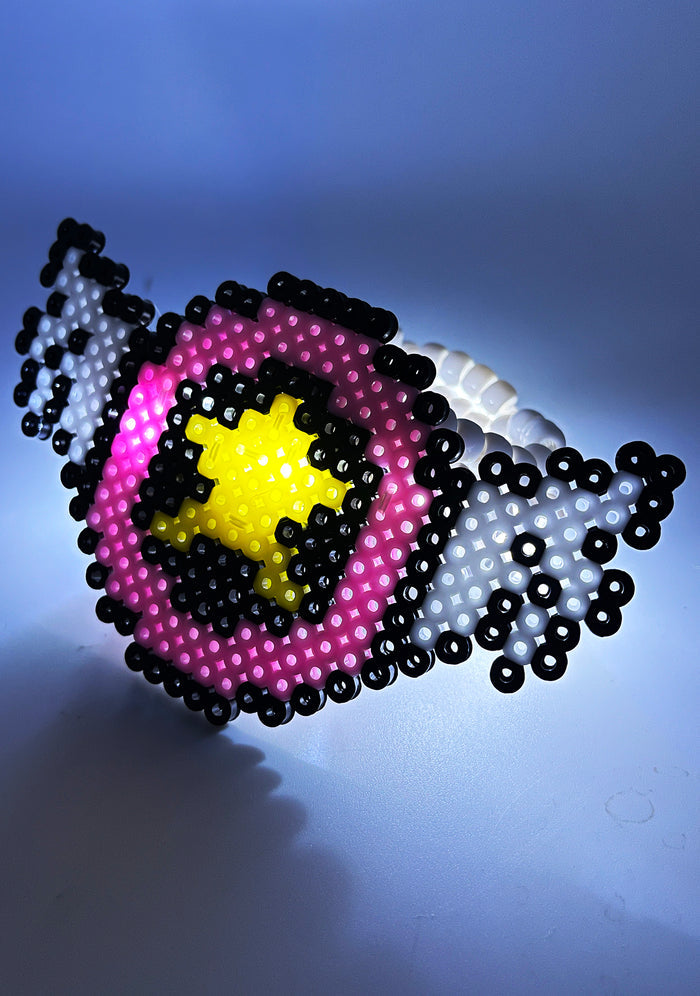 LASR Press Start Light Up Pendant Rave Kandi Bracelet — product view
