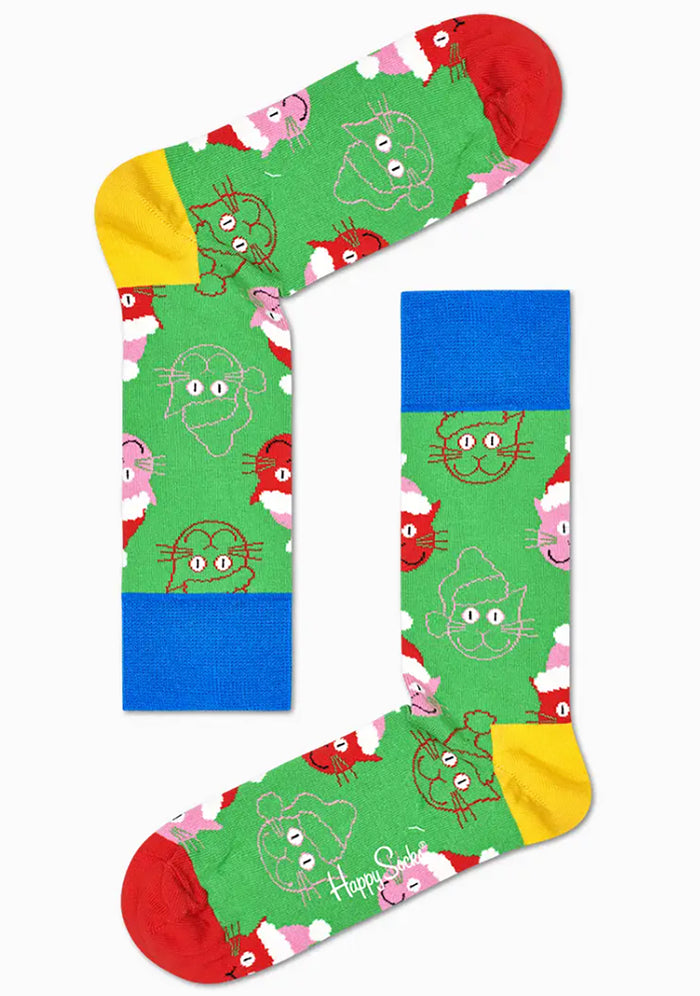 Happy Socks Psychedelic Candy Cane Socks Gift Box Set in red multicolor — detail view 3
