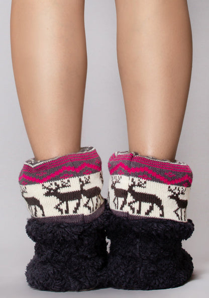 Reindeer Games Bootie Slippers