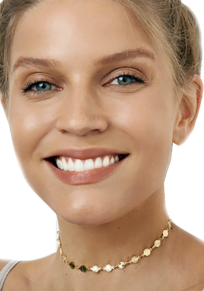 Frasier Sterling Ride With Me Choker in gold black — detail view