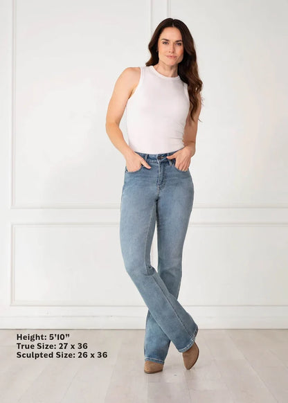 Rock & Roll Cowgirl Women's Sculpted Light Wash High-Rise Bootcut Jeans BW4HD09922