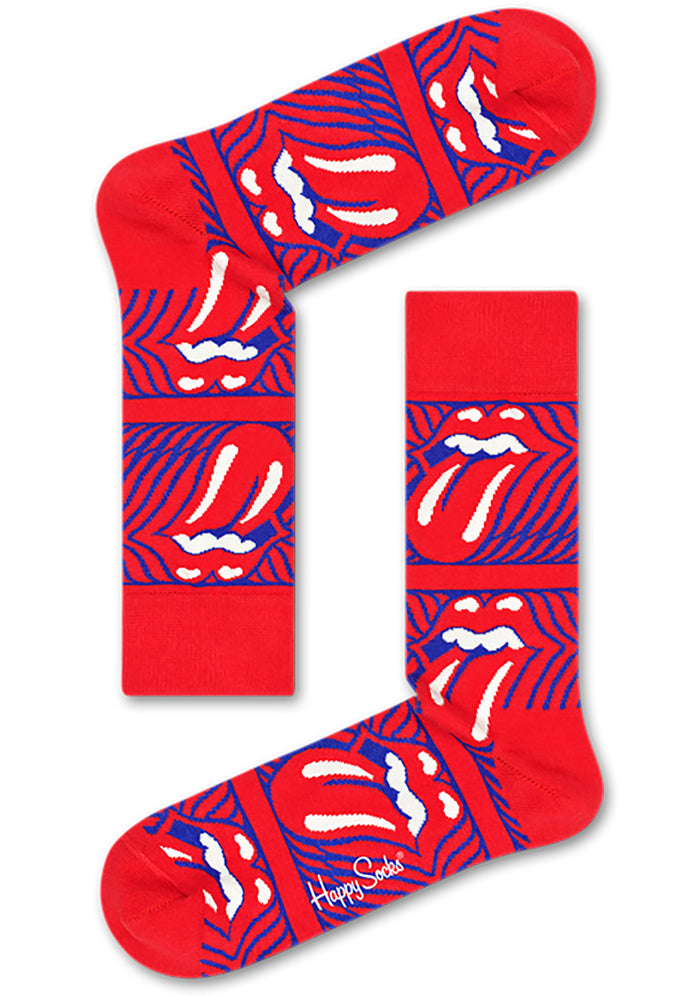 Happy Socks Rolling Stones Socks 3PK Box Set in red multicolor — detail view 2