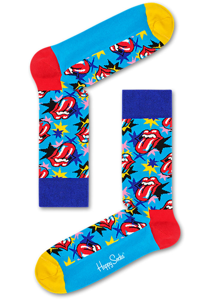 Happy Socks Rolling Stones Socks 3PK Box Set in red multicolor — detail view 4