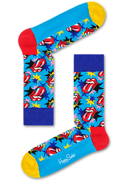 Happy Socks Rolling Stones Socks 3PK Box Set in red multicolor — detail view 4