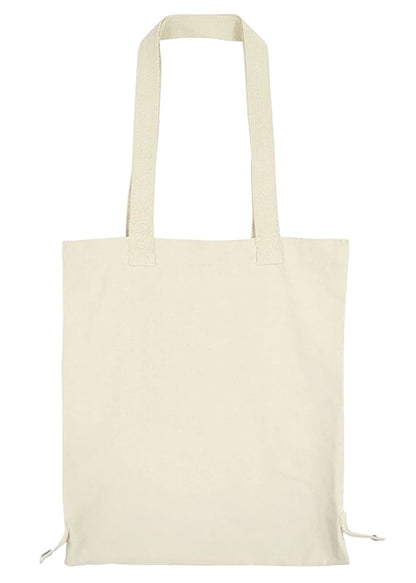 Sanrio Cinnamoroll Convertible Canvas Tote in multicolor with Cinnamoroll character print and convertible tote design — compact mode view