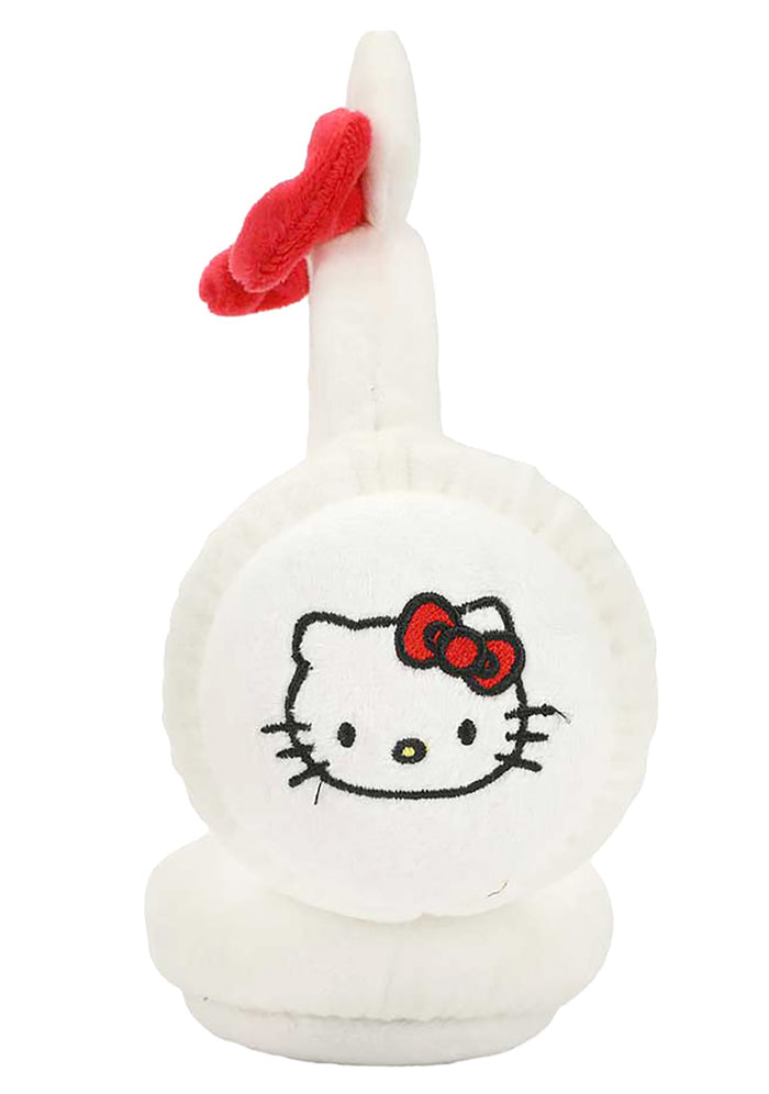 Bioworld Sanrio Hello Kitty Foldable Cosplay Earmuff in white red — side view