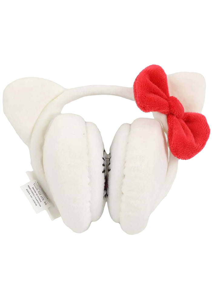 Bioworld Sanrio Hello Kitty Foldable Cosplay Earmuff in white red — detail view