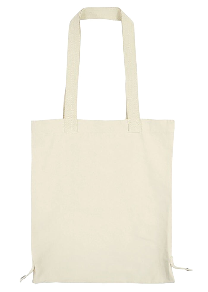 Sanrio Kuromi Convertible Canvas Tote in multicolor with Kuromi character print and convertible tote design — compact mode view