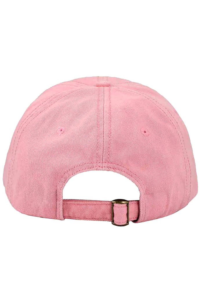 Bioworld Sanrio Kuromi Embroidered Raglan Hat in pink — back view