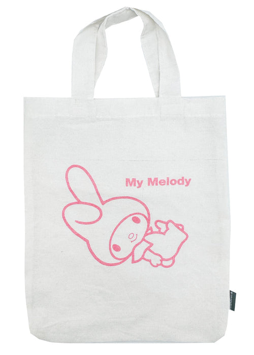 Sanrio My Melody Classic Canvas Tote in multicolor with My Melody graphic print on lightweight canvas — front view