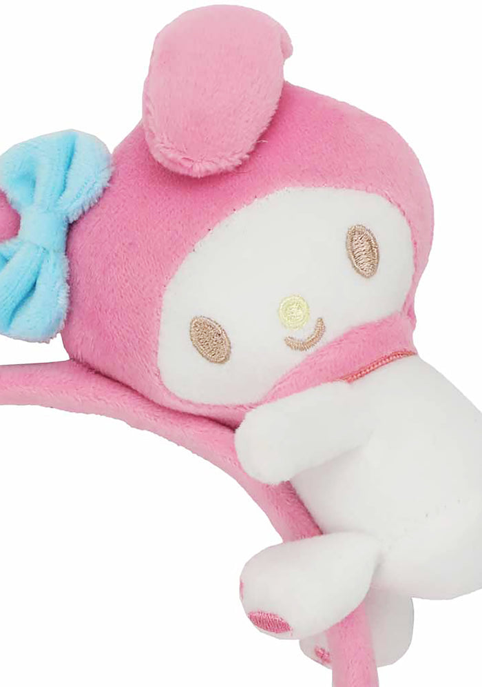 Bioworld Sanrio My Melody Plush Cosplay Headband in pink — detail view