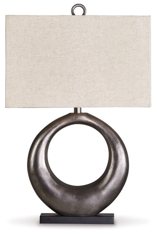 Saria - Metal Table Lamp  - Antique Silver Finish