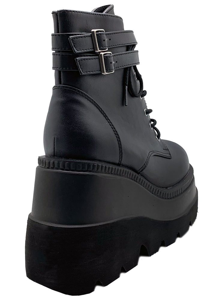 Demonia Shaker Platform Boots in Black