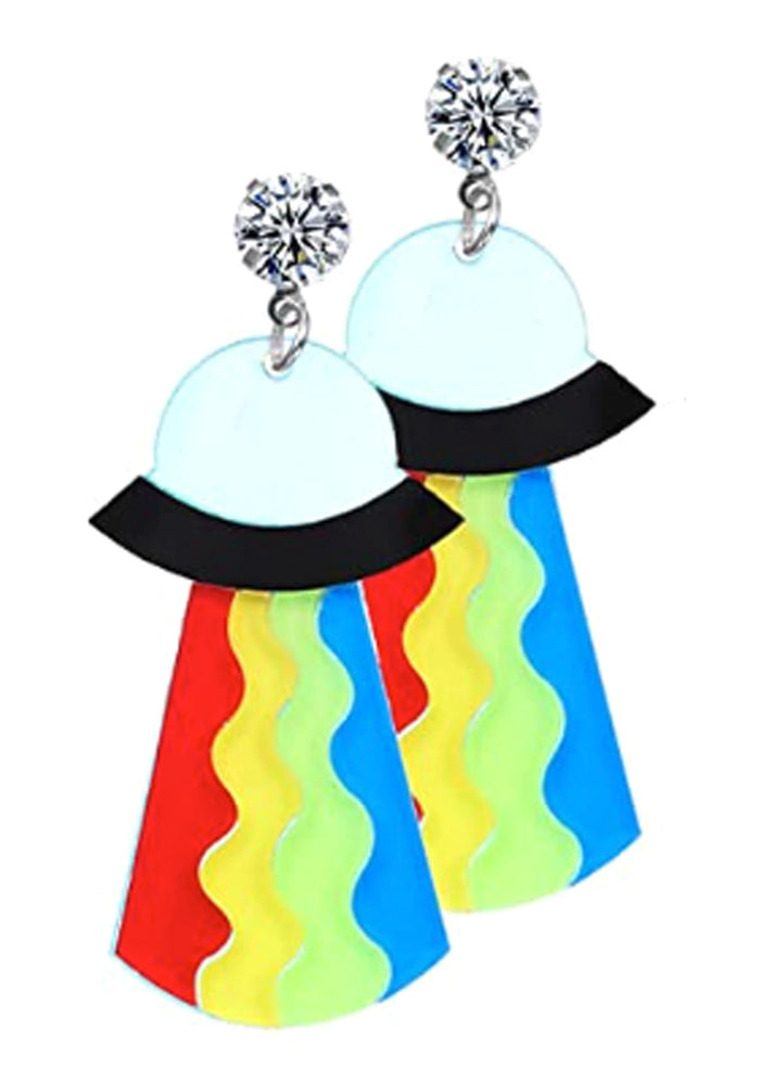 LASR Space Case UFO Resin Earrings — product view