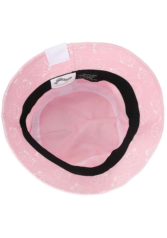 Bioworld Squishmallows Patty the Cow 3D Bucket Hat in pink purple — detail view
