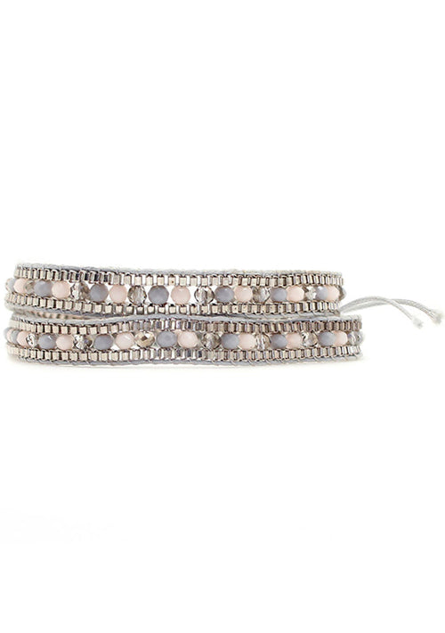 7 LUXE Stratus Beaded Double Wrap Bracelet