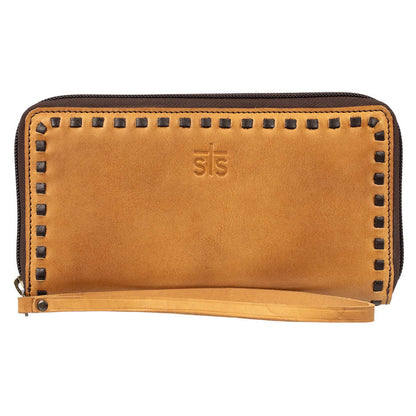 STS Ranchwear Bandera Berkley Genuine Leather Bi-Fold Zip Wallet STS62469