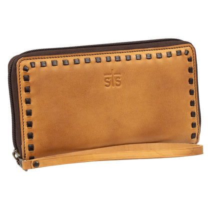 STS Ranchwear Bandera Berkley Genuine Leather Bi-Fold Zip Wallet STS62469