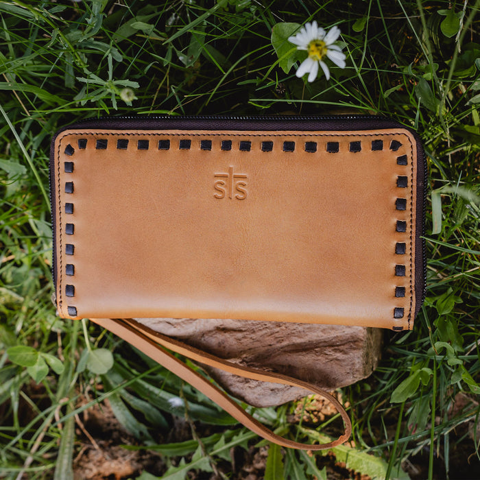 STS Ranchwear Bandera Berkley Genuine Leather Bi-Fold Zip Wallet STS62469