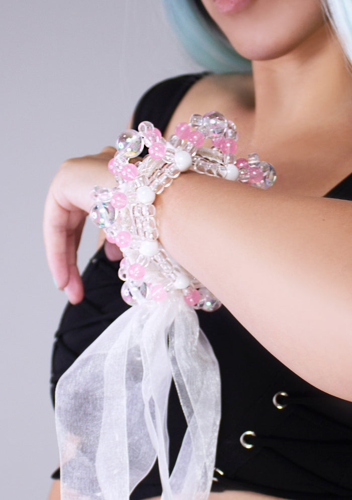 LASR Sweet Melody Light Up Ribbon Rave Kandi Bracelet — product view