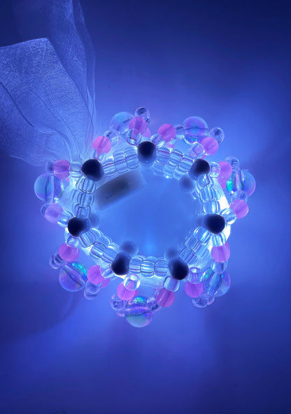 LASR Sweet Melody Light Up Ribbon Rave Kandi Bracelet — product view