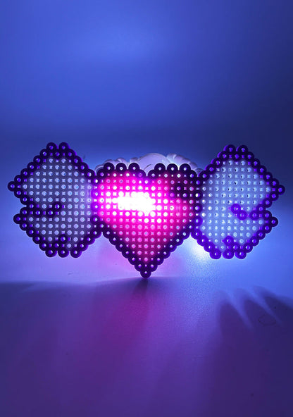 LASR Sweet Serenity Light Up Pendant Rave Kandi Bracelet — front view