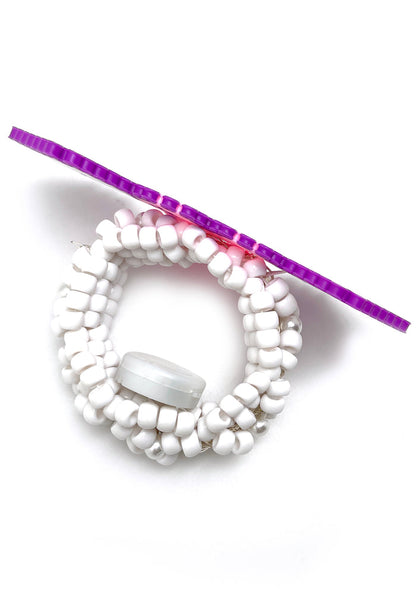 LASR Sweet Serenity Light Up Pendant Rave Kandi Bracelet — detail view