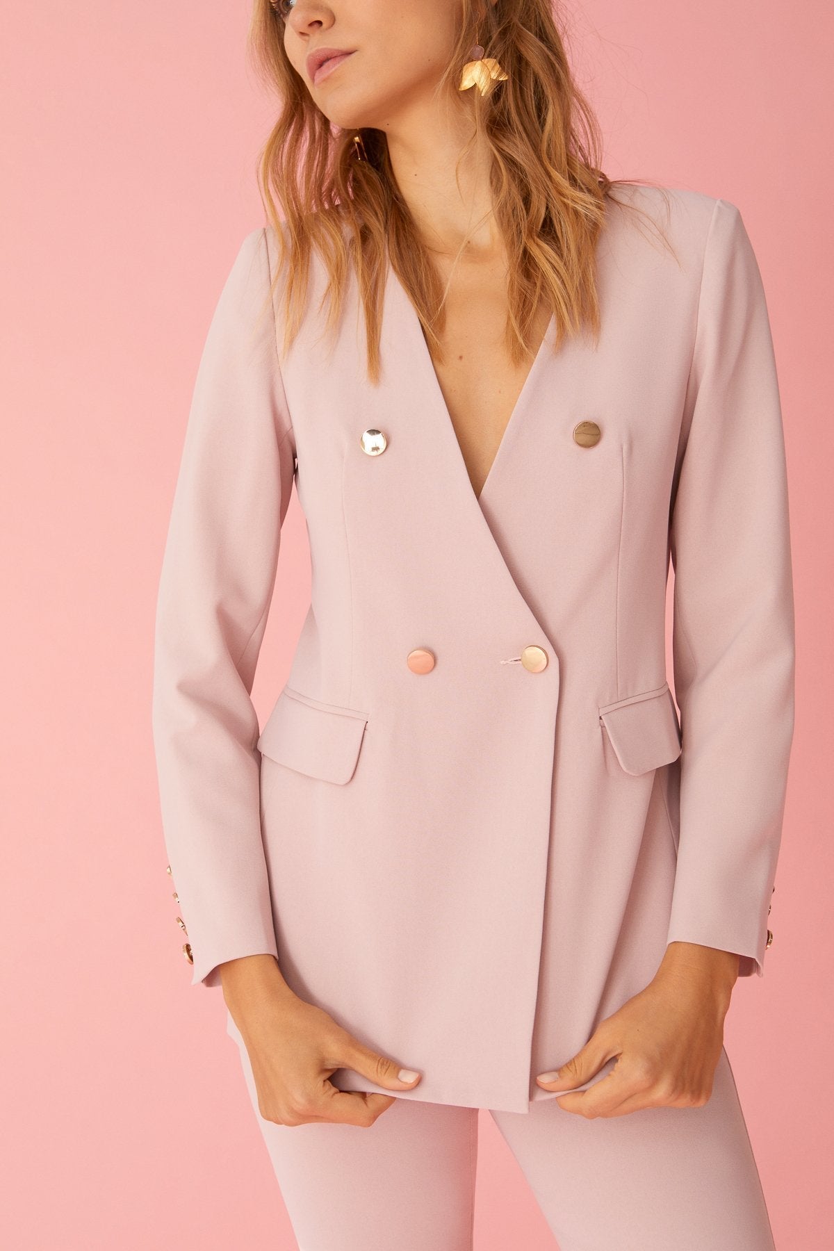Traje Chaqueta Cornelia & Pantalon Lyn Rosa · Pretty in Pink ·