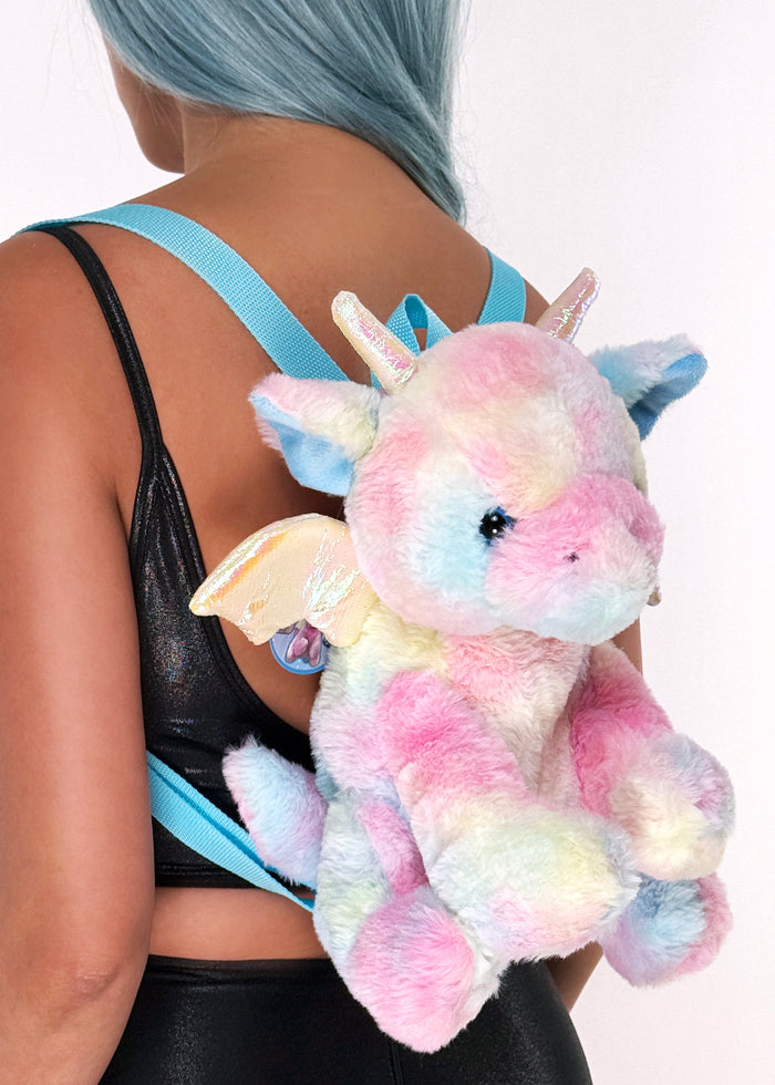 LASR Twinkle Wing Dragon Plush Backpack — product view